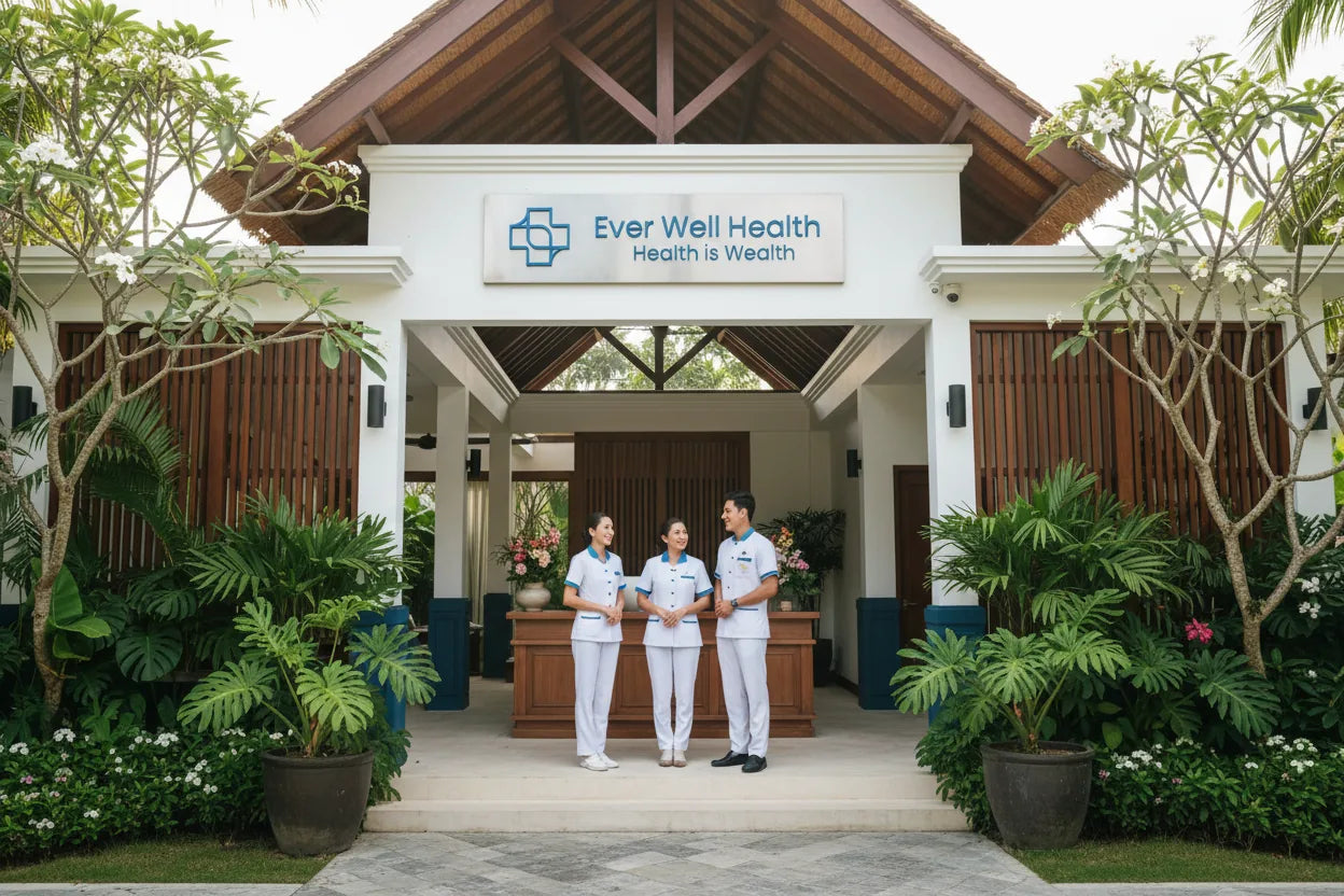 Ever Well Health medical team at a Bali villa
